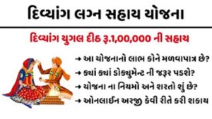 દિવ્યાંગ લગ્ન સહાય યોજના ફોર્મ, ડોક્યુમેન્ટ | Divyang Lagna Sahay Yojana Form Gujarat
